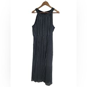 Tommy Hilfiger Navy Blue and White Polka Dot Dress
